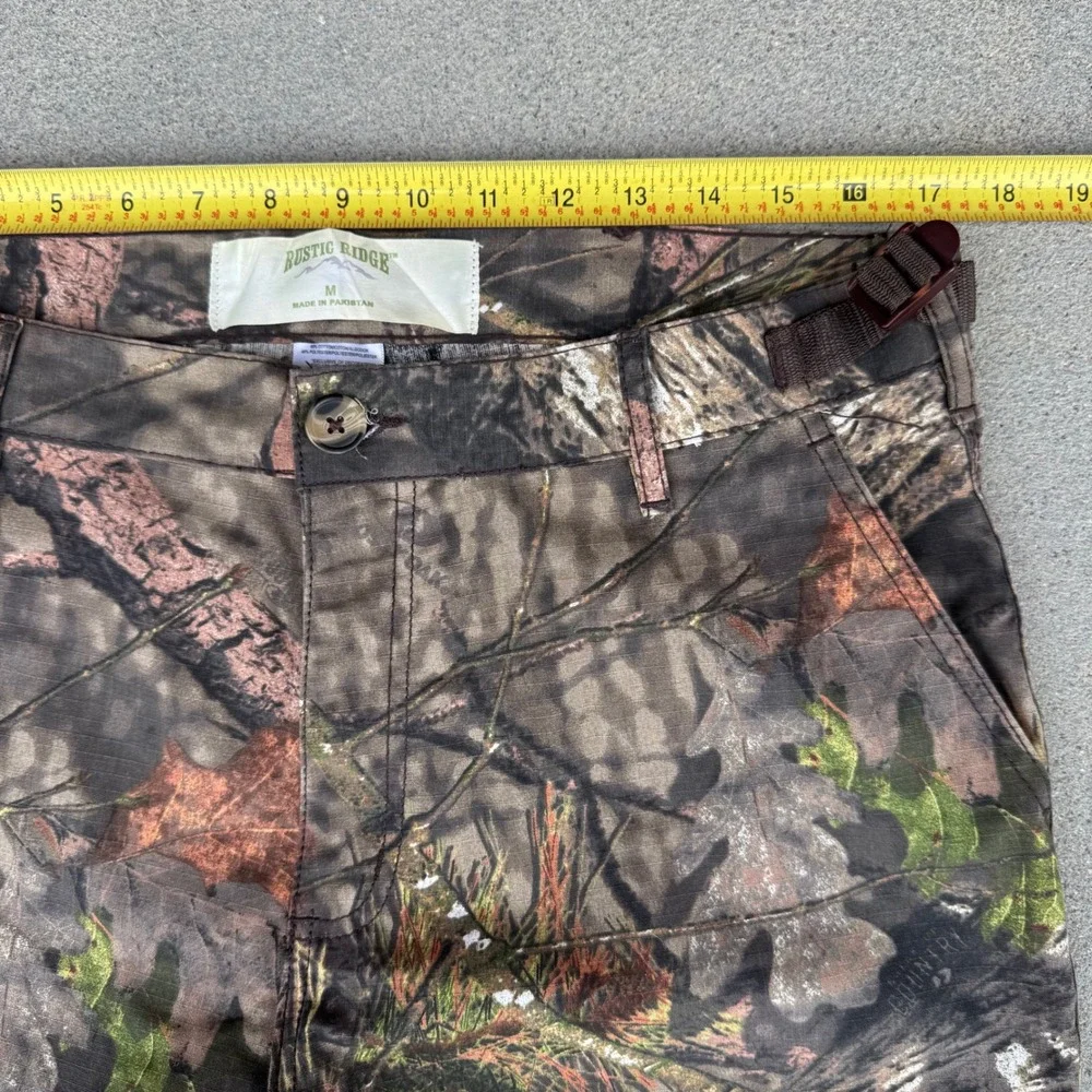 Rustic Ridge Mens Mossy Oak‎ Camo Cargo Pants Ripstop Hunting Tactical Size M